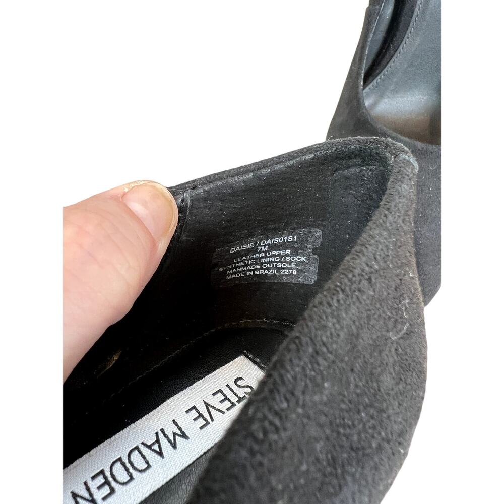 Steve Madden Black Suede Pointed Toe Pumps – Size 7 - Picture 13 of 13